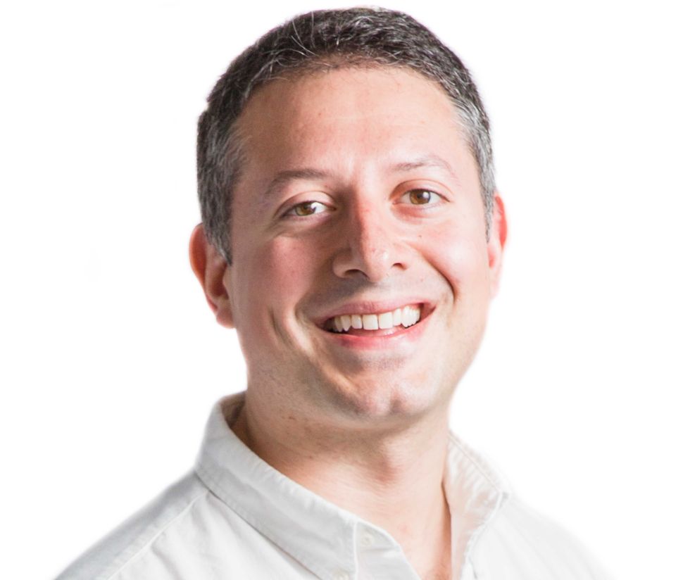 A man in a white shirt