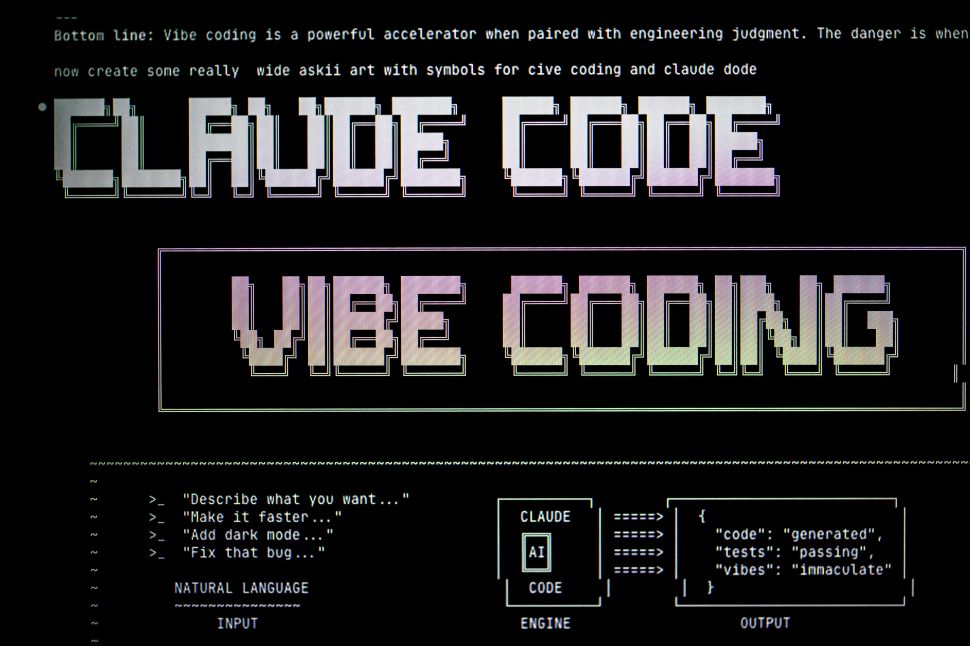An illustration of claude code and vibe coding.