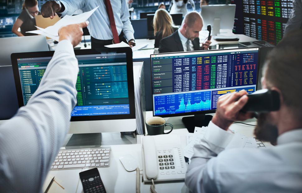 Wall Street financial traders