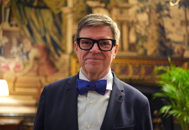 Yann LeCun, a recipient of the 2025 Queen Elizabeth Prize for Engineering for their contributions to the development of modern machine learning in the field of Artificial Intelligence, speaks to members of the media during a reception at St James's Palace in London on November 5, 2025.