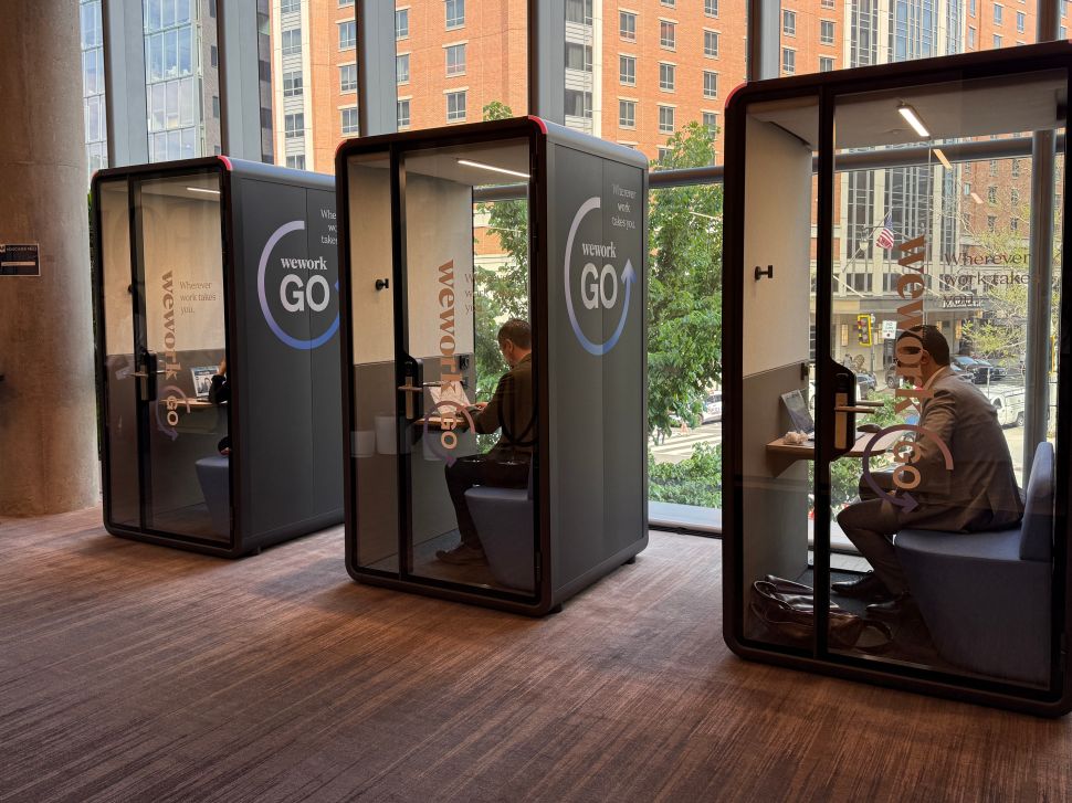 WeWork Go pods at Semafor World Economy